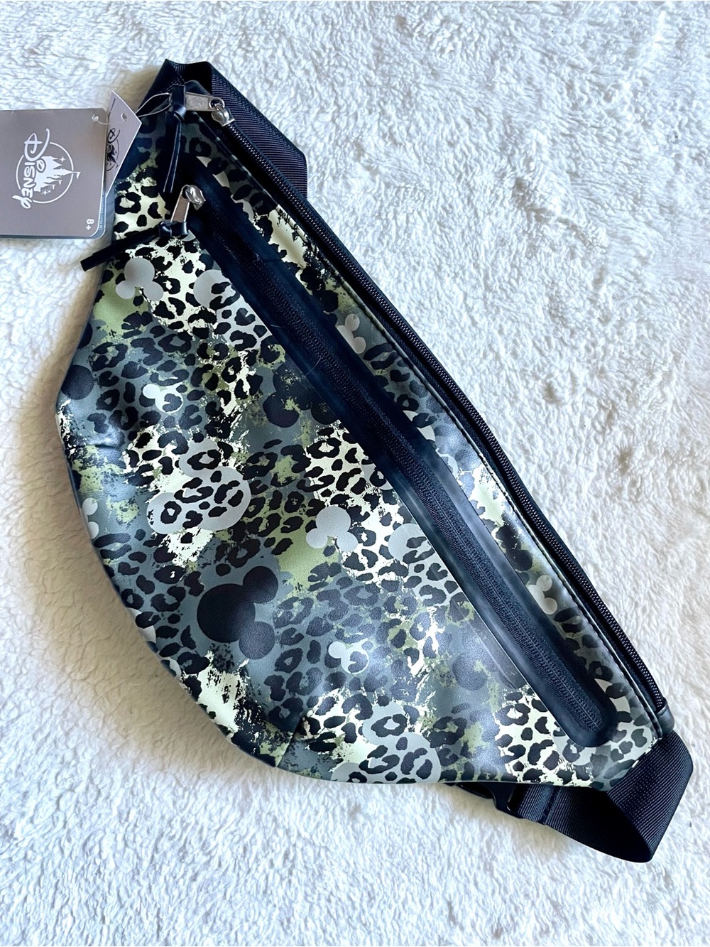 Disney Parks Animal Kingdom Camo Leopard Mickey Print Belt Bag